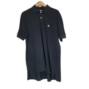 Men's Brooks Brothers 346 Black Polo Shirt - Medium